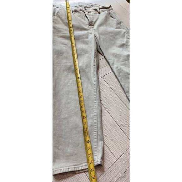 Old Navy ladies sz 14‎ sky hi straight khaki carpenter jeans. Cotton, elastane. - Picture 2 of 9